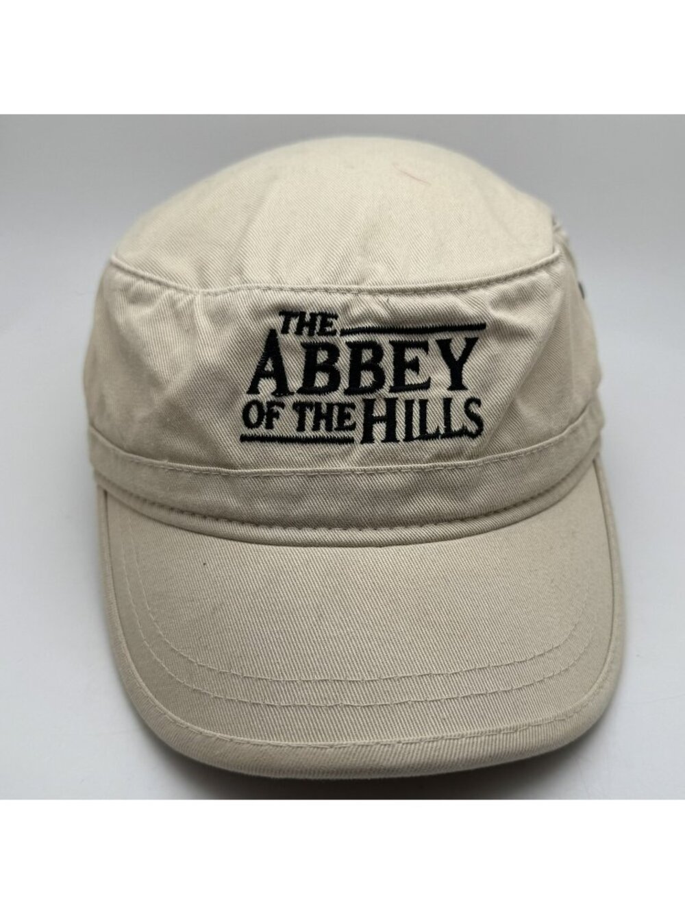 The Abbey of the Hills Cadet Military Cap Hat Khaki Beige Adjustable Men's